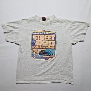 Vintage Street Rod Nationals Shirt Oklahoma City Cars Graphic Gray L Racing Tee